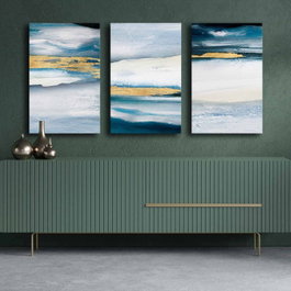 Wallity Conjunto de 3 Lienzos Decorativos Multicolor 45 x 70 cm